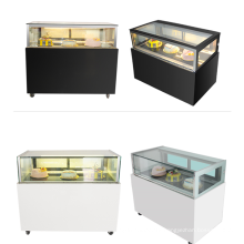 custom size Right angle cake display freezer cabinet showcase refrigerated